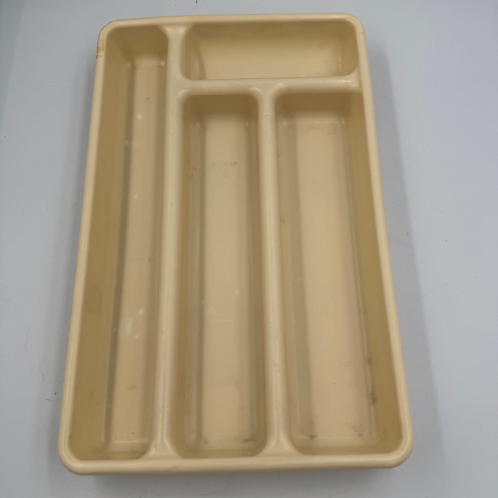 Rubbermaid Cutlery Beige Vintage 5 Slot Drawer Organizer 0522